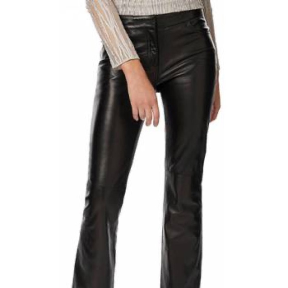 NWT Amanda Wakeley Delta Leather Trouser Pants sz 6 (fits 2/4) RETAIL $990